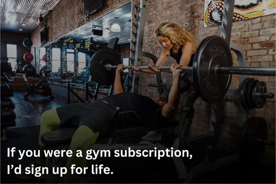 süße Anmachsprüche fürs Fitnessstudio