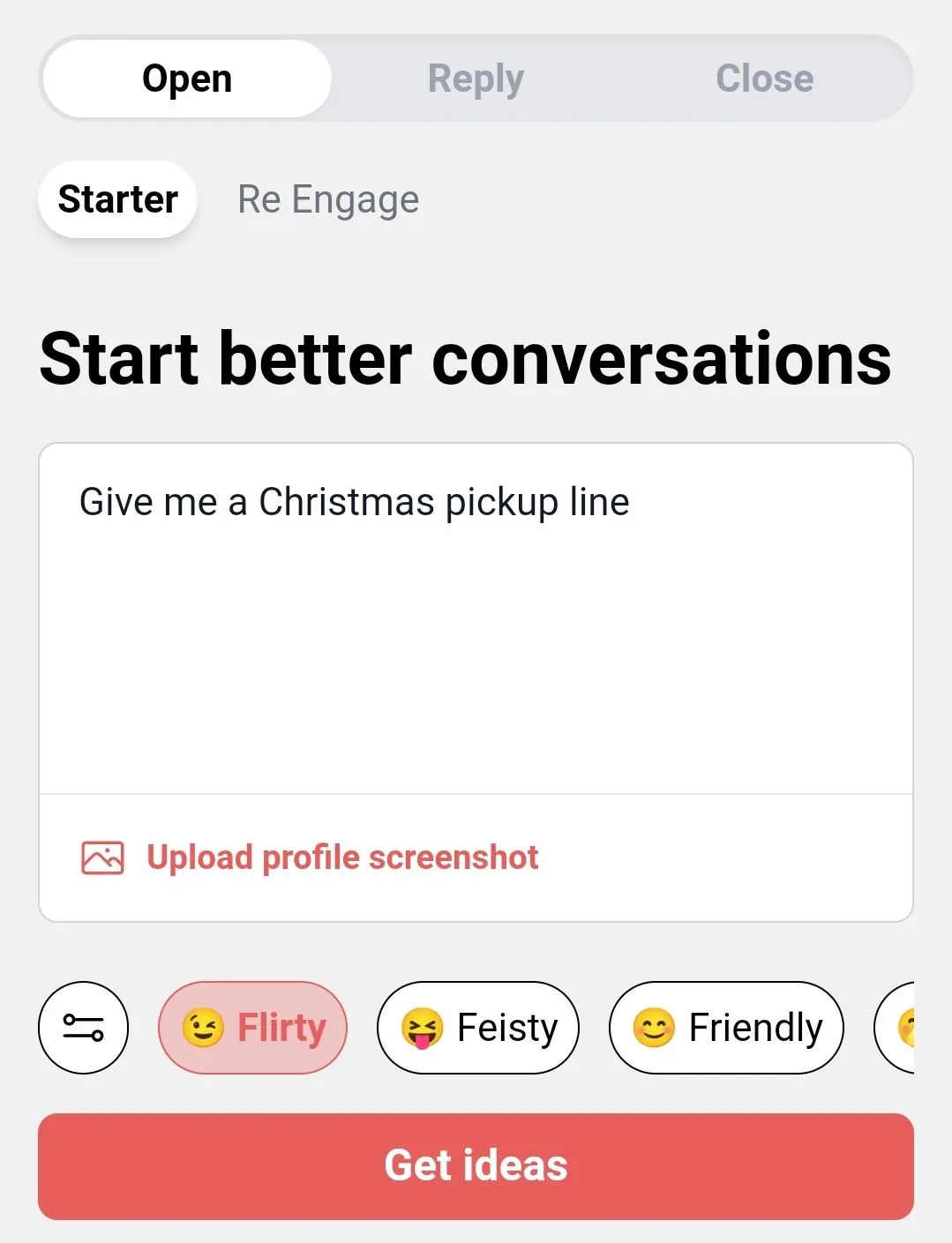 Weihnachts-Anmachsprüche mit dem YourMove AI Chat Assistant generieren