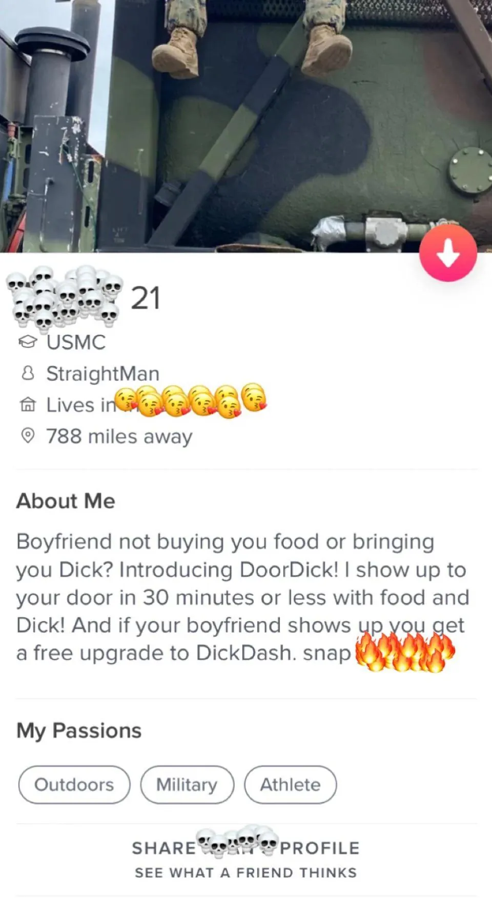 One example of tinder bios to get laid.