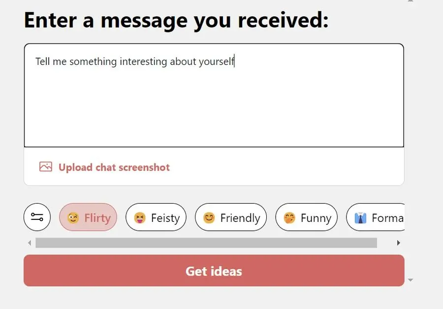 The user interface of Your Move Ai’s chat assistant tool