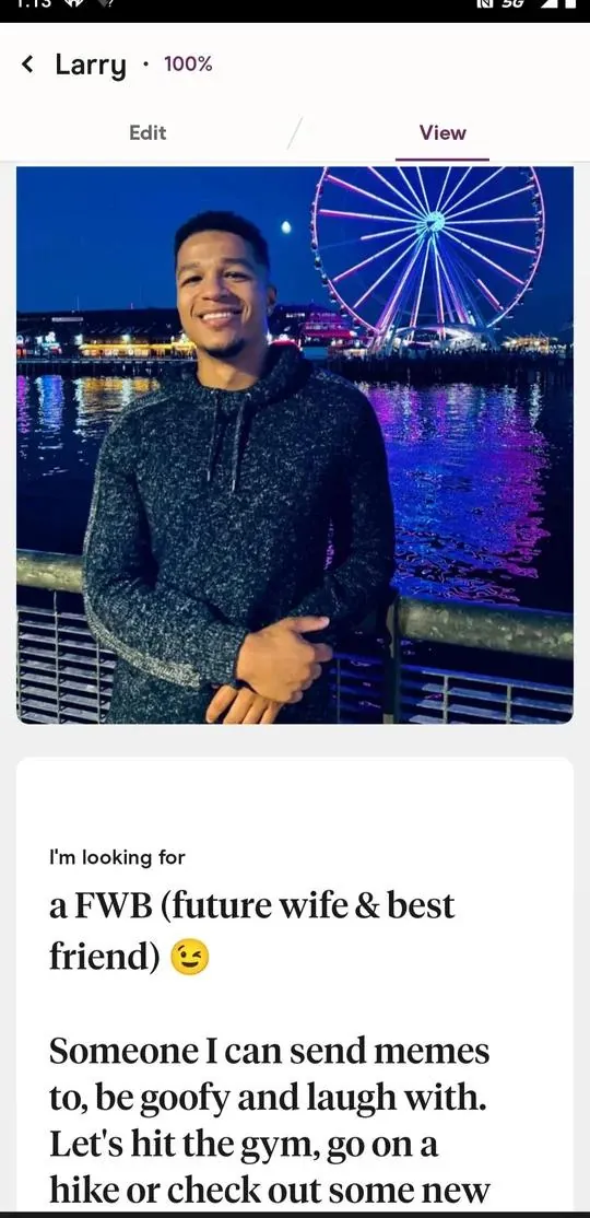 Beispiel für die besten Tinder-Gym-Bios