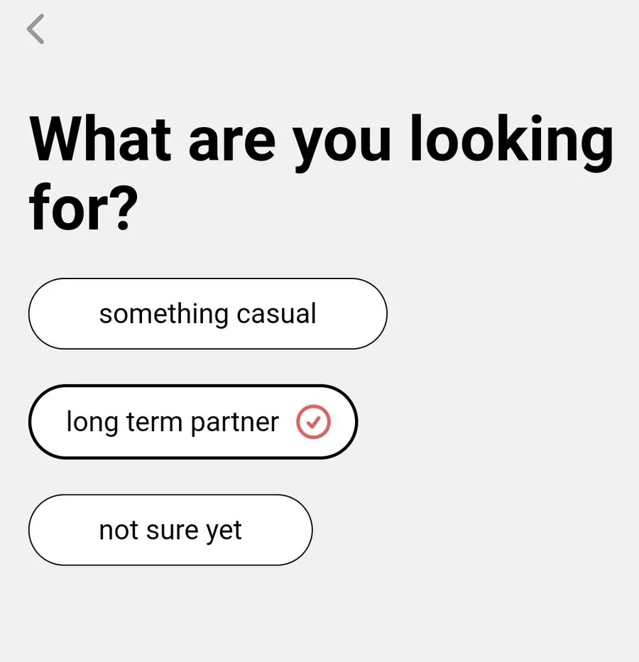 Screenshot des Profil-Generators von YourMove AI mit der Frage "Wonach suchst du?"