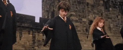 Harry Potter getting ready