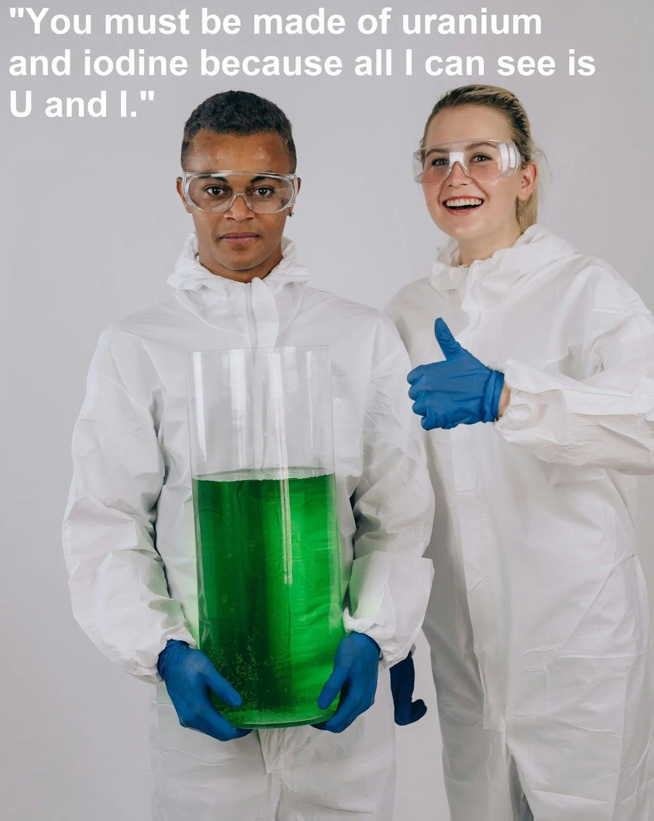 Creative chemistry pick up lines example